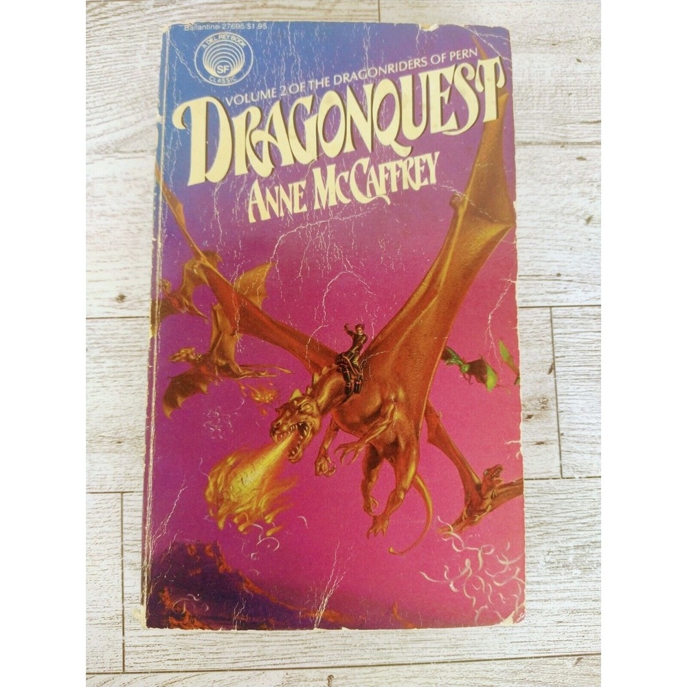 Dragonquest 1978 Mass Market Paperback Tenth Printing Anne McCaffrey Del Rey